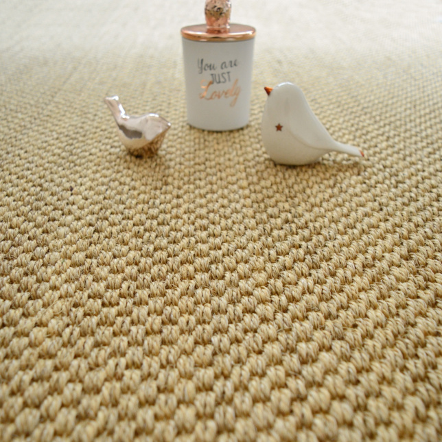 Tapis sur mesure Sisal Kidara grosses boucles naturel