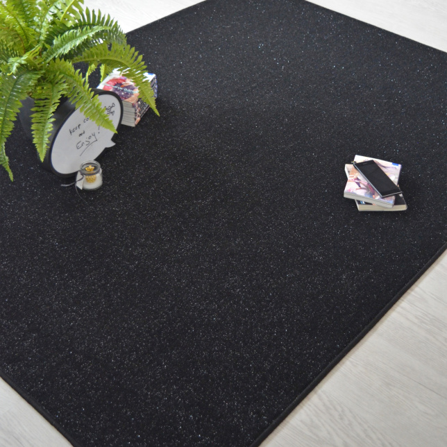 Tapis chambre d'enfant - Pailleté Flash Noir