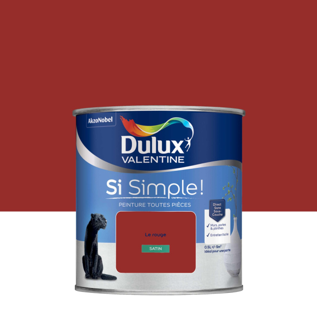 Dulux Valentine Si Simple! - Peinture toutes pièces - Satin Le Rouge