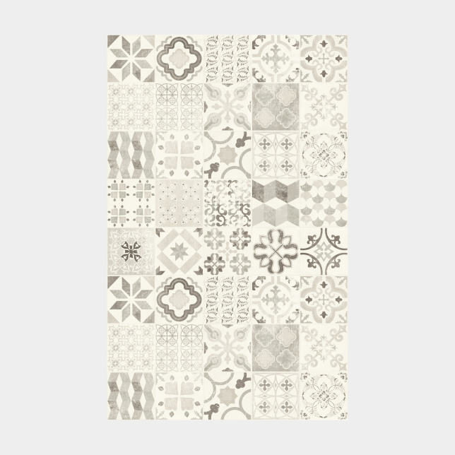 Présentation du tapis vinyle - Carreaux de ciment noir