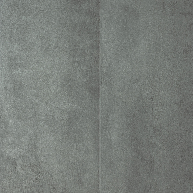 Détail texture brute de la Dalle Sol PVC - Click à plat 0,55 - Effet métal brut gris