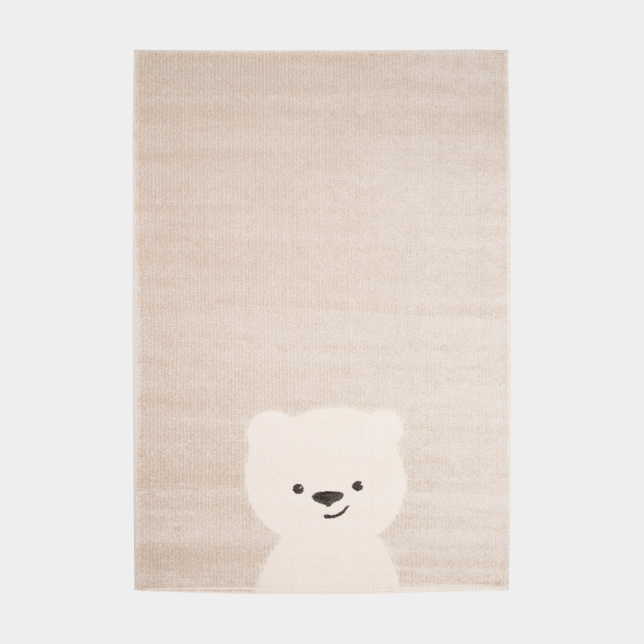 Tapis chambre d'enfant - Petit ourson - Beige