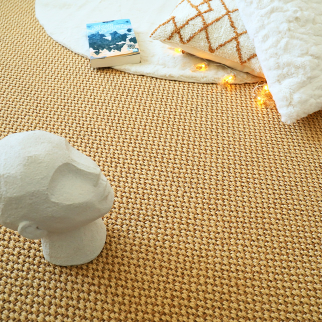 Tapis sur mesure sisal Slow doré