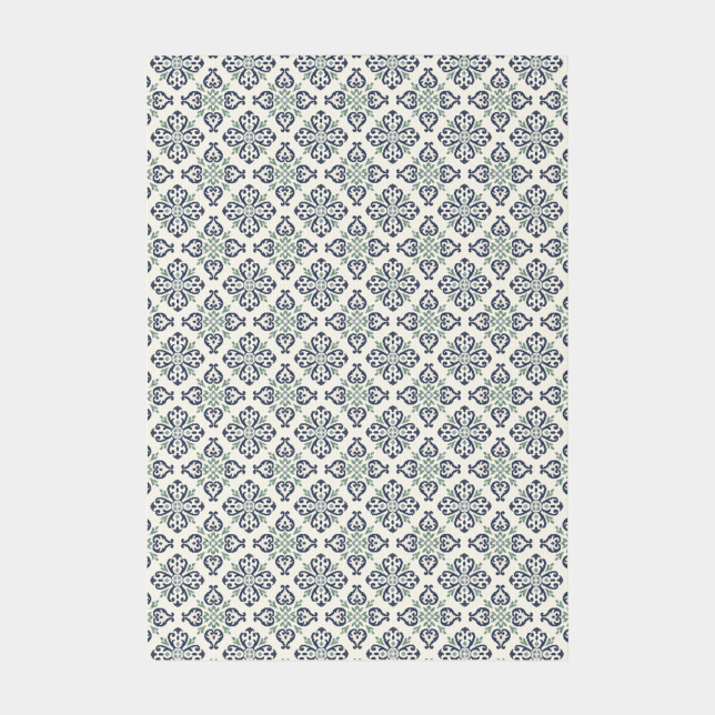 Tapis d'extérieur et intérieur - Louisette - Bleu et vert