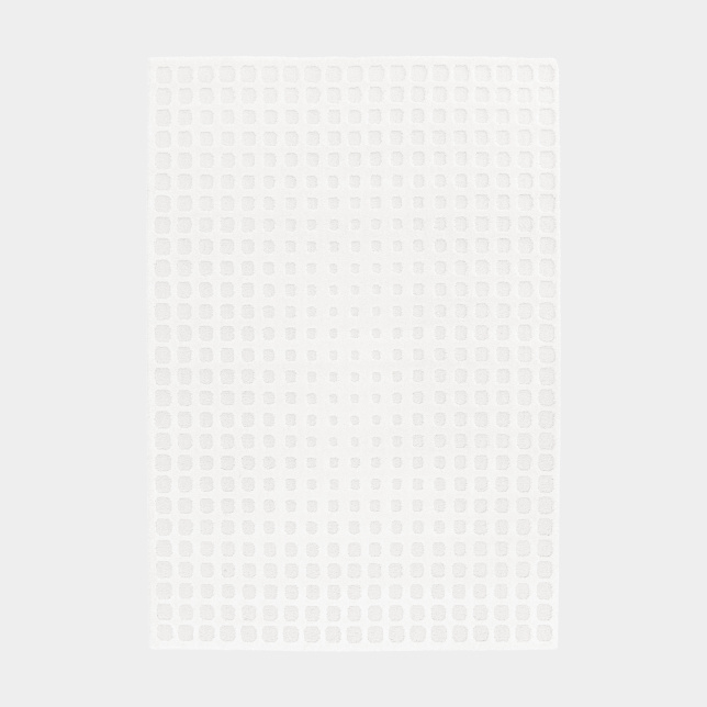 Tapis de salon en relief - Art Abstrait - Crème avec motifs géométriques ton sur ton