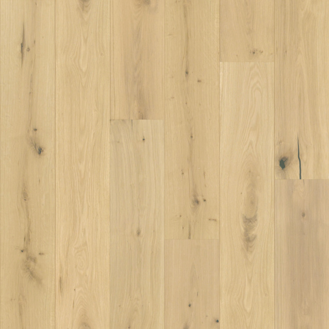 Lame Parquet contrecollé vernis mat Click à plat - Chêne Brut