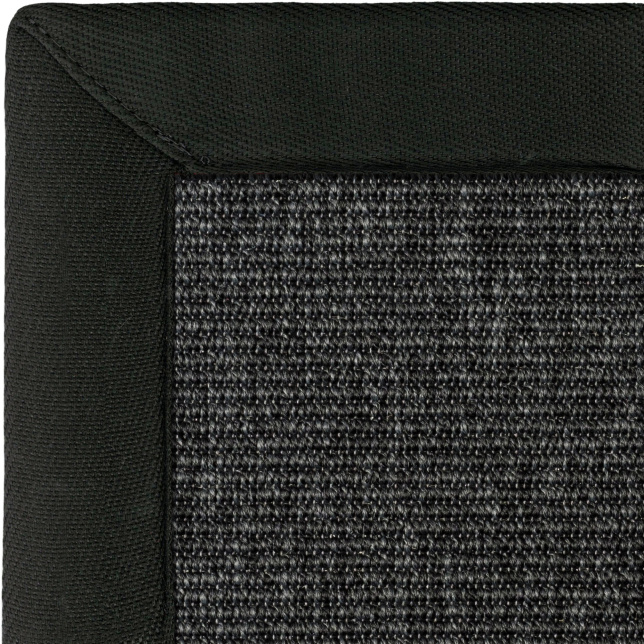 Tapis intérieur / extérieur Nusa gris ardoise ganse noire