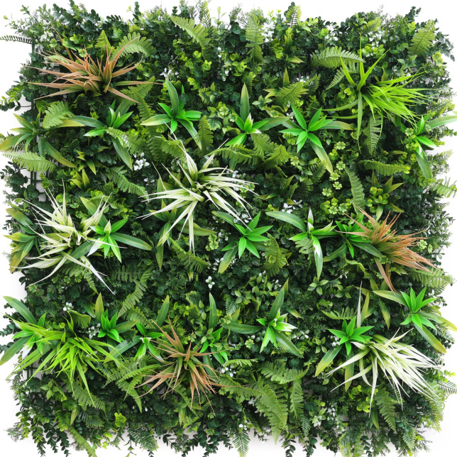 Mur végétal artificiel Forêt tropicale aux feuillages denses et réalistes