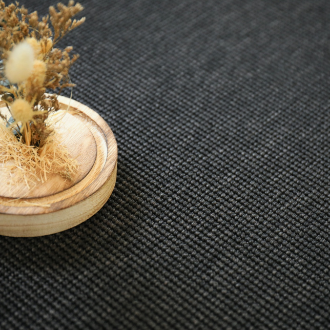 Tissé plat Mahé - Couleur Noir - gros plan