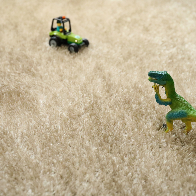 Tapis sur mesure Éclat FusionBac - Shaggy beige