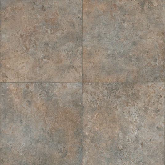 Sol vinyle Inspiration carrelage effet métal rouille