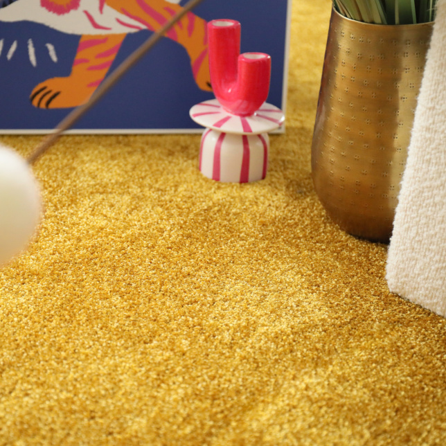 Moquette Velours - Feelings Balsan - Jaune Carat 350