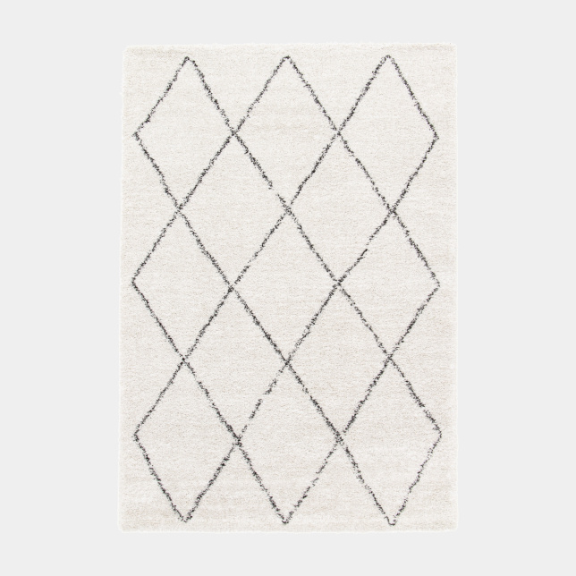 Tapis motif berbère - Rituel - Noir et écru