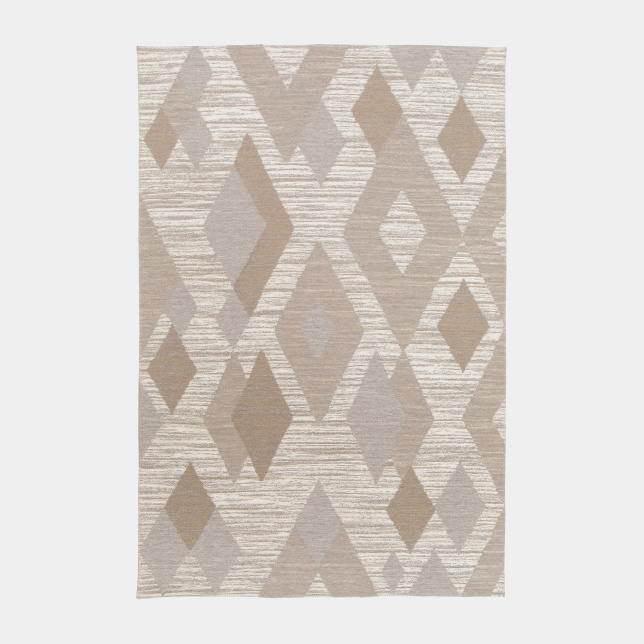 Tapis tissé en polyester recyclé et jute - Jaï - Marron