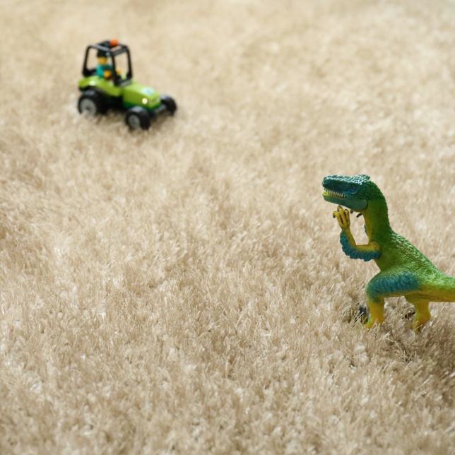 Tapis sur mesure Éclat shaggy beige