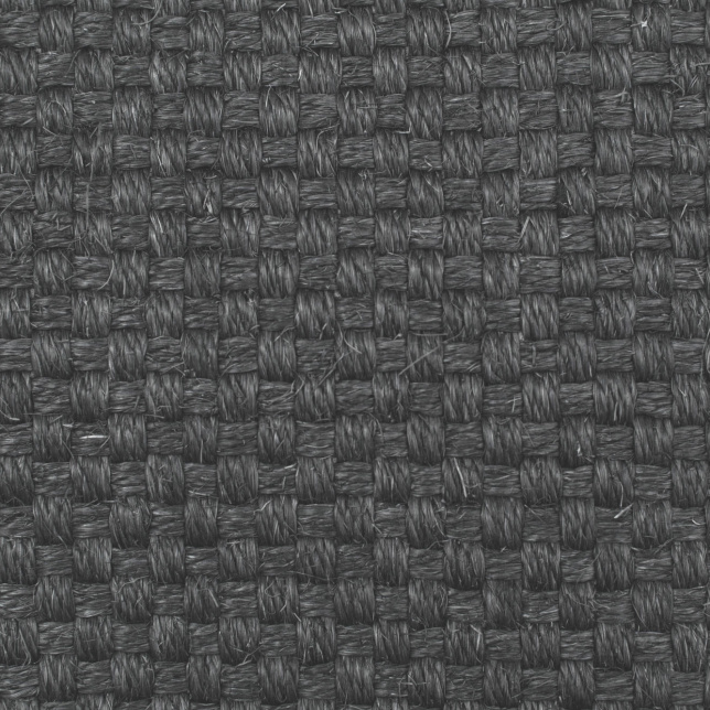 Texture brute du tapis sur mesure sisal Bahia anthracite – effet authentique et naturel