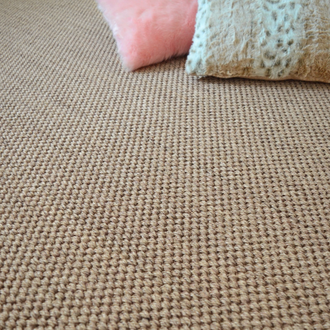Tapis sur mesure Sisal Kidara grosses boucles orge