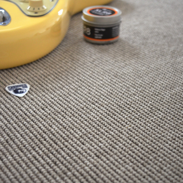 Moquette Tissé plat - Mahé silver - vue de près