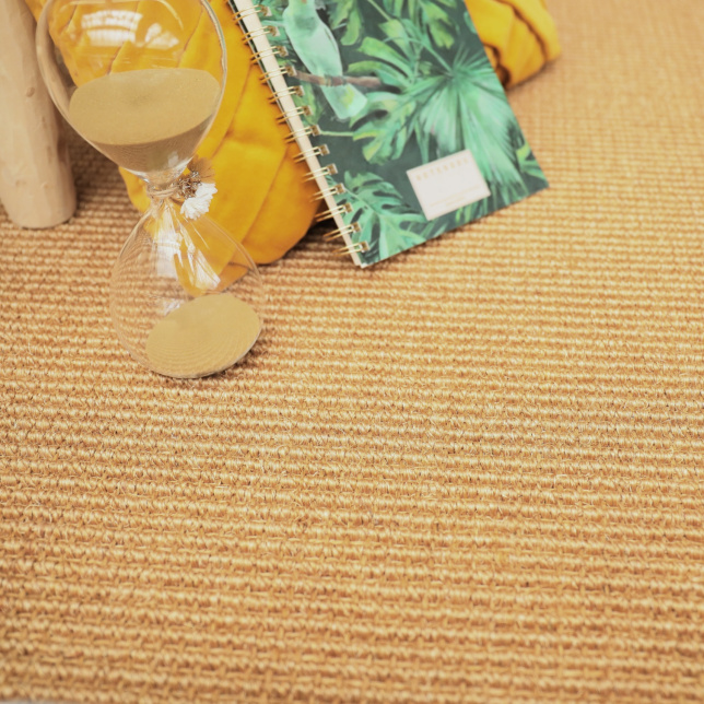 Tapis sur mesure Sisal Cuba paille dorée 