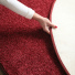 Tapis de salon rond en velours - Feelings - Rouge passion - envers