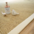 Tapis sisal Kidara naturel ganse cru - Tranche