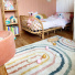 Tapis salon chambre enfant poils longs couleurs pastel