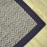 Tapis tiss plat Java Chevron silver ganse coton noir - coin