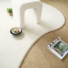 Tapis forme organique -Influence blanc crme - salon