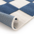 Tapis intrieur et extrieur motif damier - Marius - Bleu - envers