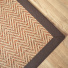 Tapis tiss plat Java Chevron nature ganse coton marron - coin