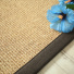 Tapis Sisal grosses boucles Cuba orge ganse chocolat - vue de prs