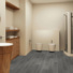 Sol Vinyle Textile Spcial Rnovation - Parquet lames larges - Bois gris anthracite - salle de bain