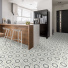 Sol Vinyle Style - Carreaux de ciment motif mosaque bleu - salle  manger cuisine