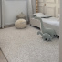 Tapis de salon ou chambre Bouclette grge tendre - chambre enfant