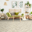 Sol Vinyle Textile Rnove - Imitation Parquet Chevrons btons rompus chne blanchi - Ambiance salon