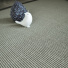 Tapis sisal Yucatan gris acier ganse coton anthracite - Vue de prs