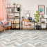 Sol Vinyle First - Imitation parquet us chevron color - Bureau