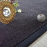 Tapis Paillettes Star noir ganse coton noire - Tranche