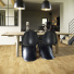 Sol Vinyle Textile - Black Edition - Aspect parquet - Chne naturel dor - Salle  manger