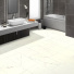 Sol Lino Tendance - Imitation carrelage en marbre blanc vanille - salle de bain