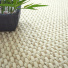 Laine et Sisal Albury grosses boucles - Blanc crme - gros plan