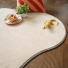 Tapis en matire recycle de forme organique - Re-cycle - Beige - salon