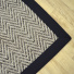 Tapis intrieur / extrieur Java Chevron silver ganse noire - coin