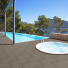 Dalle Terrasse Composite clipsable - Chocolat - contour piscine