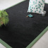 Tapis Mange Noir - Ganse coton vert olive - salon