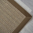 Tapis Sisal Nairobi chevron ganse coton marron - Coin