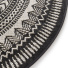 Tapis rond d'intrieur ou d'extrieur - Mandala -Noir - tranche