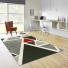 Tapis de salon design - Seventies - Triangles multicolores - Ambiance salon