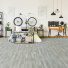 Sol Vinyle First - Imitation parquet gris clair - Effet argent - Chambre