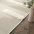 Tapis en relief gomtrique - Salvador - Lignes cru et beige naturel - tranche